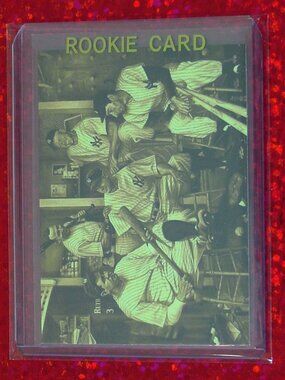 Babe Ruth* Joe Dimeggio *Mickey Mantle *Lou Gerig * Derik Jeter Facsimile Auto